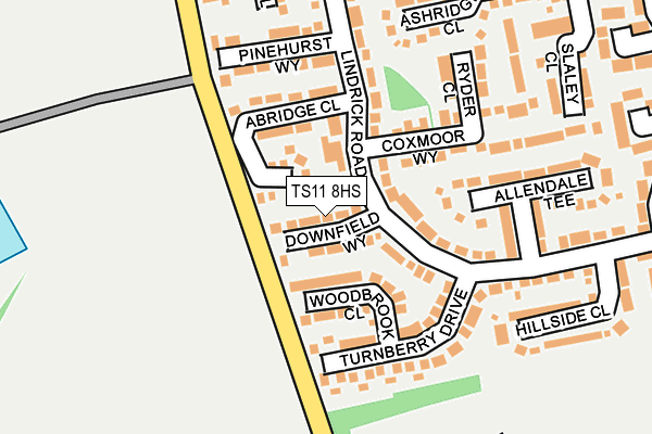 TS11 8HS map - OS OpenMap – Local (Ordnance Survey)