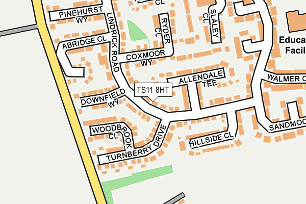 TS11 8HT map - OS OpenMap – Local (Ordnance Survey)