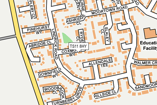 TS11 8HY map - OS OpenMap – Local (Ordnance Survey)