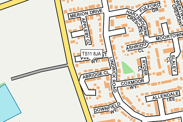 TS11 8JA map - OS OpenMap – Local (Ordnance Survey)