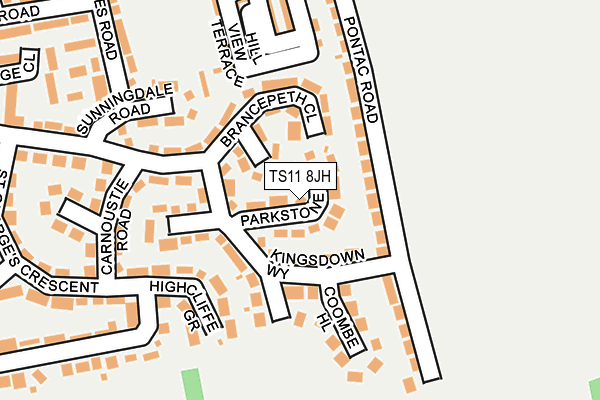 TS11 8JH map - OS OpenMap – Local (Ordnance Survey)