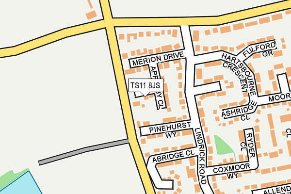 TS11 8JS map - OS OpenMap – Local (Ordnance Survey)