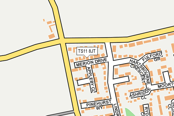 TS11 8JT map - OS OpenMap – Local (Ordnance Survey)
