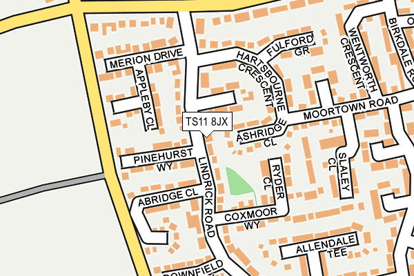 TS11 8JX map - OS OpenMap – Local (Ordnance Survey)