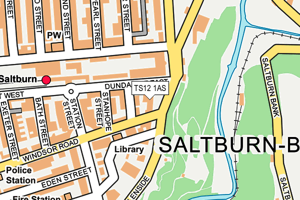 TS12 1AS map - OS OpenMap – Local (Ordnance Survey)