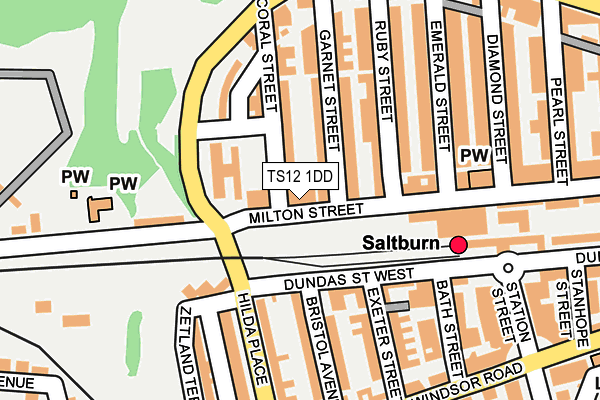 Map of MIN DU (SALTBURN) LTD at local scale