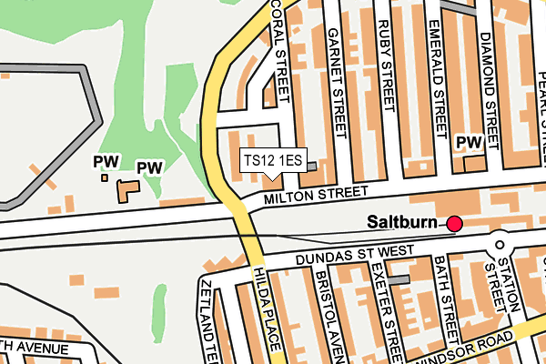 Map of CORAL HOUSE (SALTBURN) MANAGEMENT COMPANY LIMITED at local scale