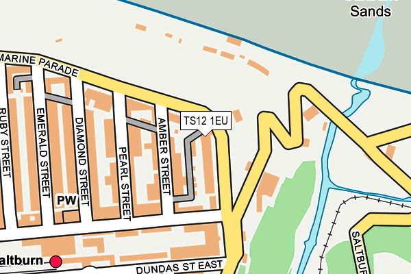 TS12 1EU map - OS OpenMap – Local (Ordnance Survey)