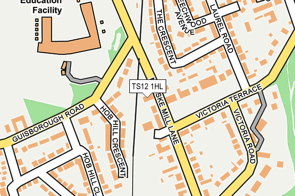 TS12 1HL map - OS OpenMap – Local (Ordnance Survey)