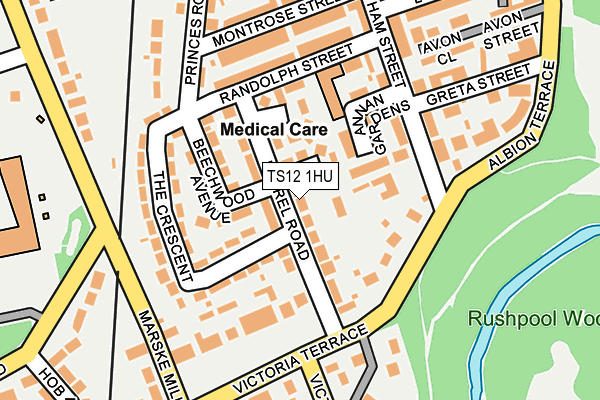 TS12 1HU map - OS OpenMap – Local (Ordnance Survey)