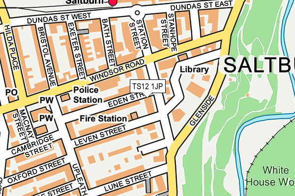 TS12 1JP map - OS OpenMap – Local (Ordnance Survey)