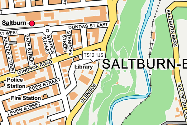 TS12 1JS map - OS OpenMap – Local (Ordnance Survey)