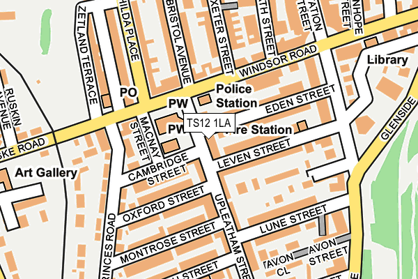 TS12 1LA map - OS OpenMap – Local (Ordnance Survey)