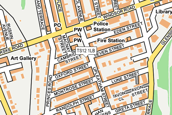 TS12 1LB map - OS OpenMap – Local (Ordnance Survey)