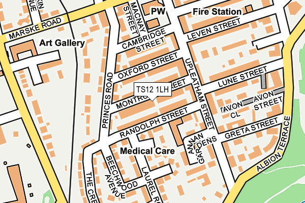 TS12 1LH map - OS OpenMap – Local (Ordnance Survey)