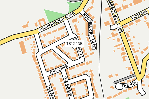 TS12 1NB map - OS OpenMap – Local (Ordnance Survey)