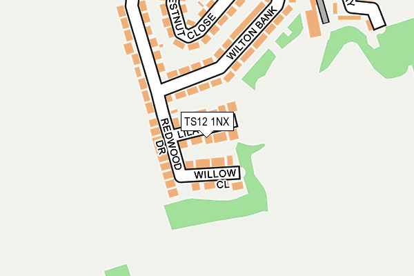 TS12 1NX map - OS OpenMap – Local (Ordnance Survey)