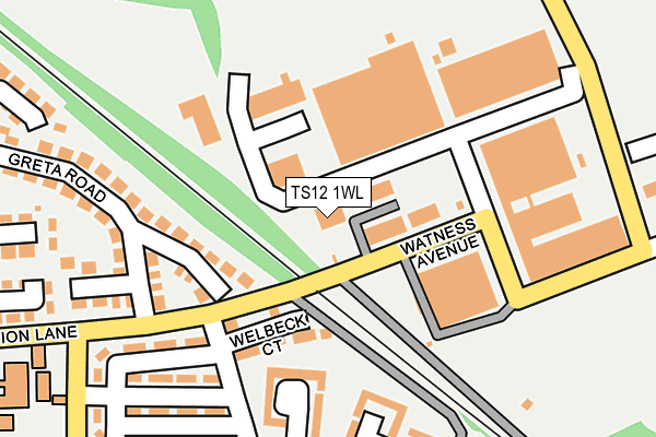 TS12 1WL map - OS OpenMap – Local (Ordnance Survey)