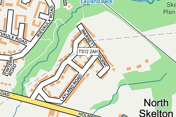 TS12 2AH map - OS OpenMap – Local (Ordnance Survey)