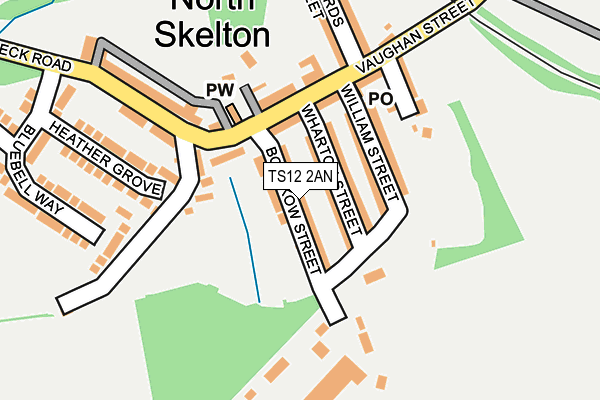 TS12 2AN map - OS OpenMap – Local (Ordnance Survey)