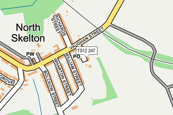 TS12 2AT map - OS OpenMap – Local (Ordnance Survey)