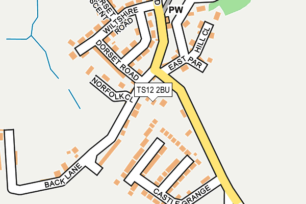 TS12 2BU map - OS OpenMap – Local (Ordnance Survey)