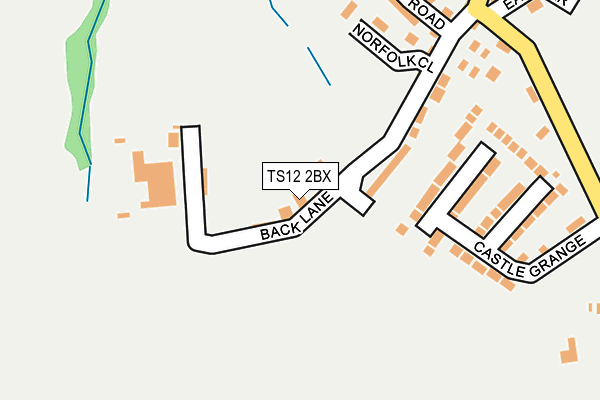 TS12 2BX map - OS OpenMap – Local (Ordnance Survey)
