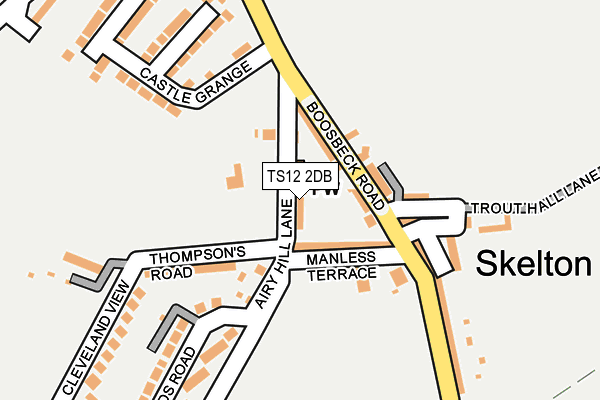 TS12 2DB map - OS OpenMap – Local (Ordnance Survey)