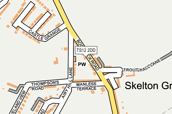 TS12 2DD map - OS OpenMap – Local (Ordnance Survey)