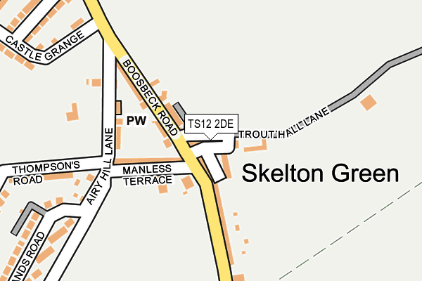 TS12 2DE map - OS OpenMap – Local (Ordnance Survey)