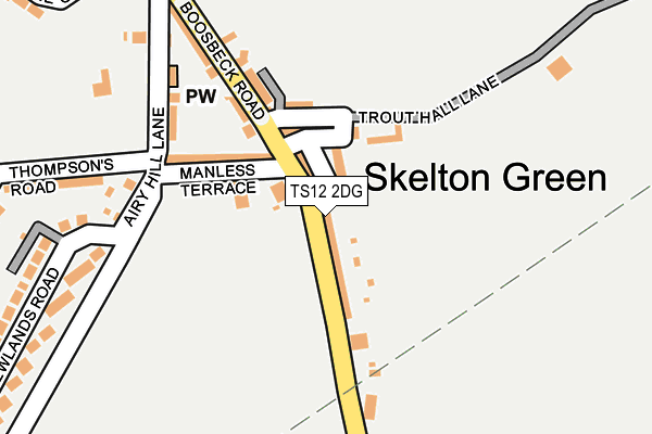 TS12 2DG map - OS OpenMap – Local (Ordnance Survey)