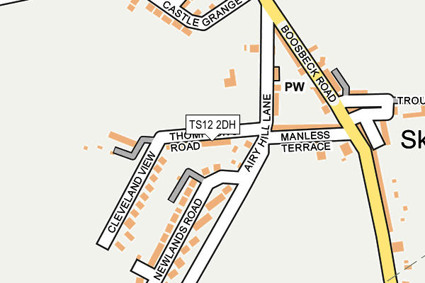 TS12 2DH map - OS OpenMap – Local (Ordnance Survey)