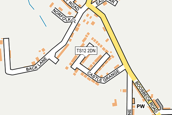 TS12 2DN map - OS OpenMap – Local (Ordnance Survey)