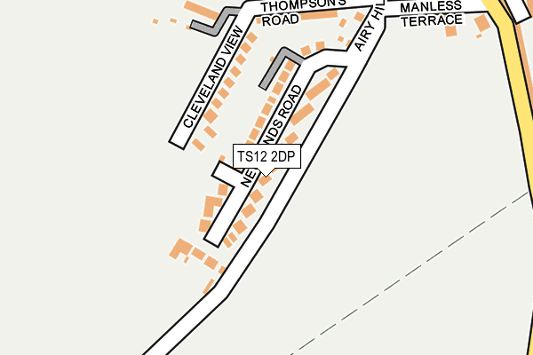 TS12 2DP map - OS OpenMap – Local (Ordnance Survey)