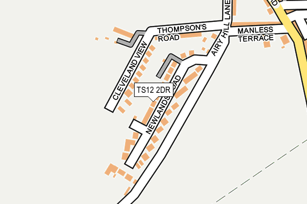 TS12 2DR map - OS OpenMap – Local (Ordnance Survey)