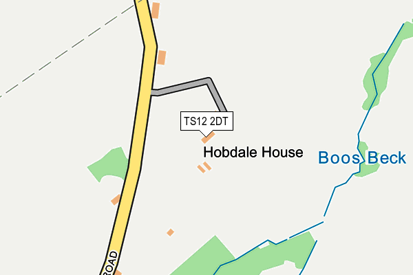 TS12 2DT map - OS OpenMap – Local (Ordnance Survey)