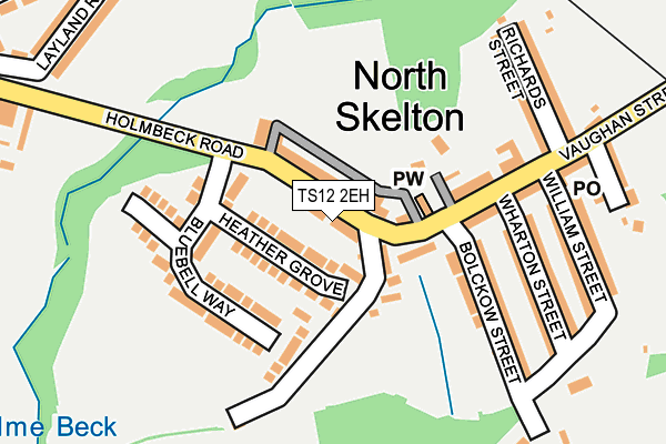 TS12 2EH map - OS OpenMap – Local (Ordnance Survey)