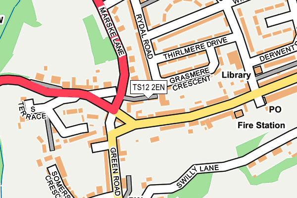 TS12 2EN map - OS OpenMap – Local (Ordnance Survey)