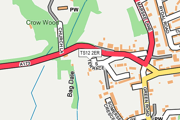 TS12 2ER map - OS OpenMap – Local (Ordnance Survey)