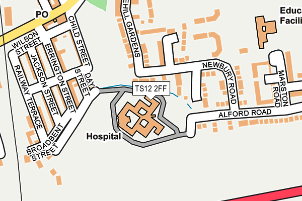 TS12 2FF map - OS OpenMap – Local (Ordnance Survey)