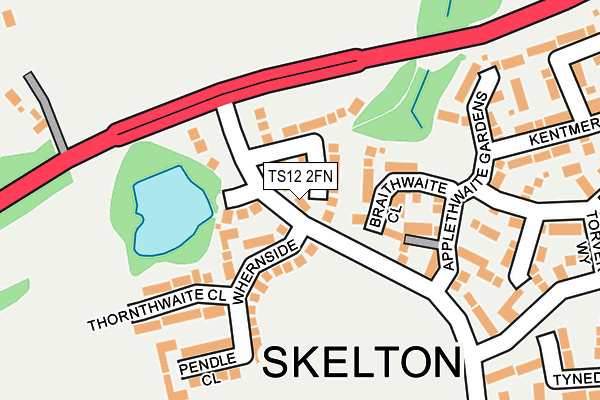 TS12 2FN map - OS OpenMap – Local (Ordnance Survey)