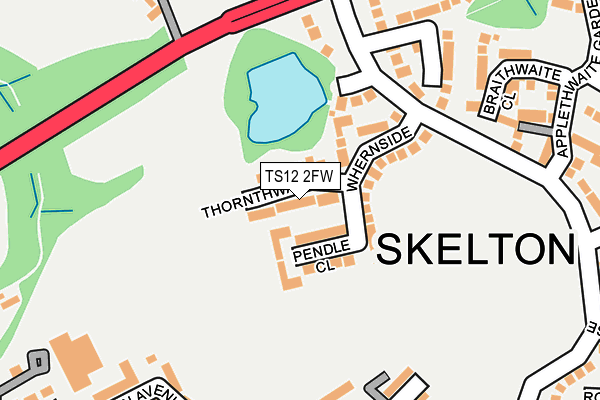 TS12 2FW map - OS OpenMap – Local (Ordnance Survey)