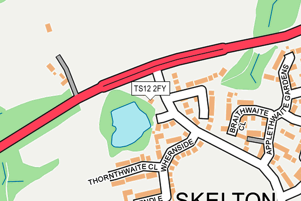 TS12 2FY map - OS OpenMap – Local (Ordnance Survey)