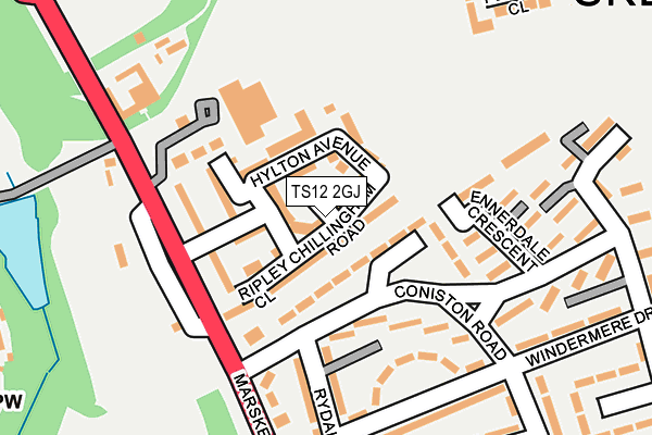 TS12 2GJ map - OS OpenMap – Local (Ordnance Survey)