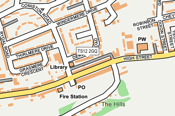 TS12 2GQ map - OS OpenMap – Local (Ordnance Survey)