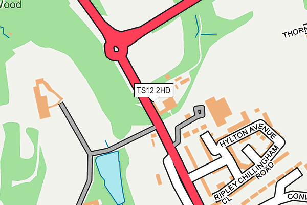 TS12 2HD map - OS OpenMap – Local (Ordnance Survey)