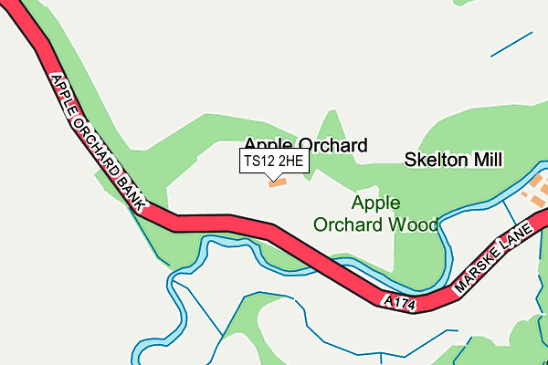 TS12 2HE map - OS OpenMap – Local (Ordnance Survey)