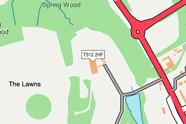 TS12 2HF map - OS OpenMap – Local (Ordnance Survey)