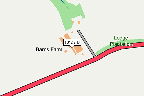 TS12 2HJ map - OS OpenMap – Local (Ordnance Survey)