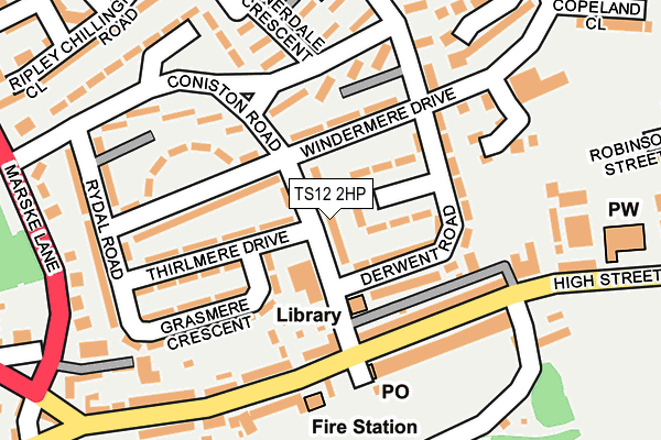 TS12 2HP map - OS OpenMap – Local (Ordnance Survey)